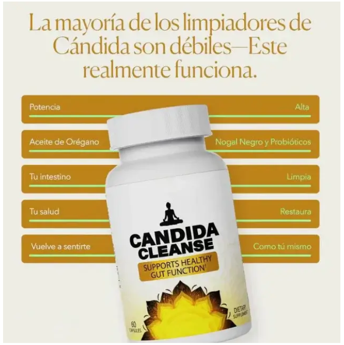 Candida Cleanse® - Elimina el Hongo Candida, malestares, hinchazón y fatiga