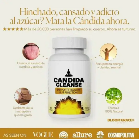 Candida Cleanse® - Elimina el Hongo Candida, malestares, hinchazón y fatiga